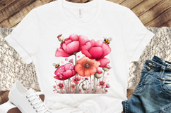 Whimsical Spring Poppy Flowers Clipart Product Image 3