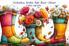 Whimsical Spring Rain Boot Clipart Product Image 1