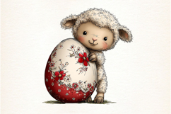 Whimsical Spring Sheep Clipart Product Image 2