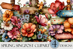 Whimsical Spring Singpost Clipart Product Image 1