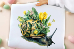 Whimsical Spring Snail Clipart Product Image 3