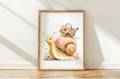 Whimsical Spring Snail Clipart Product Image 3
