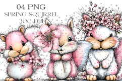 Whimsical Spring Squirrel Clipart Product Image 1