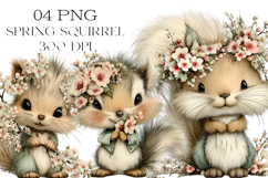 Whimsical Spring Squirrel Clipart Product Image 1
