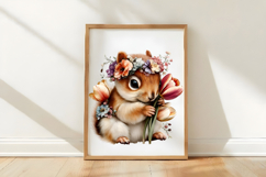 Whimsical Spring Squirrel Clipart Product Image 2