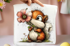Whimsical Spring Squirrel Clipart Product Image 2