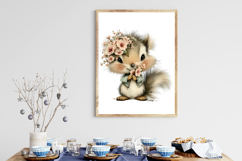 Whimsical Spring Squirrel Clipart Product Image 3