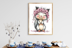 Whimsical Spring Squirrel Clipart Product Image 3
