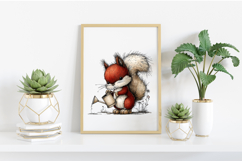 Whimsical Spring Squirrel Clipart Png Product Image 2