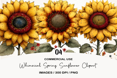 Whimsical Spring Sunflower Clipart Product Image 1