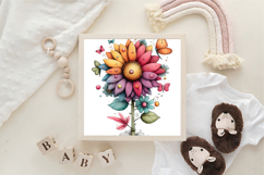 Whimsical Spring Sunflower Clipart Product Image 3