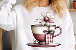 Whimsical Spring Teacup Clipart Product Image 2