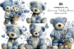 Whimsical Spring Teddy Bear Clipart Product Image 1