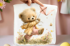 Whimsical Spring Teddy Bear Clipart Product Image 2