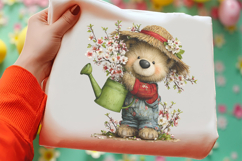 Whimsical Spring Teddy Bear Clipart Product Image 2