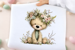Whimsical Spring Teddy Bear Clipart Product Image 2
