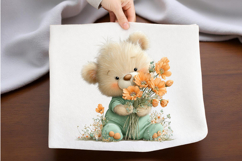 Whimsical Spring Teddy Bear Clipart Product Image 2
