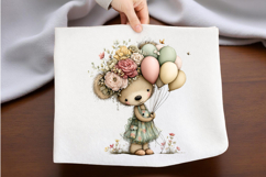 Whimsical Spring Teddy Bear Clipart Product Image 2