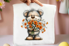 Whimsical Spring Teddy Bear Clipart Product Image 2