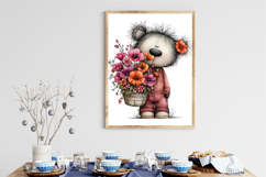 Whimsical Spring Teddy Bear Clipart Product Image 2