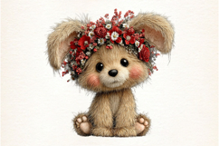 Whimsical Spring Teddy Bear Clipart Product Image 2