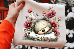 Whimsical Spring Teddy Bear Clipart Product Image 2