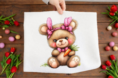 Whimsical Spring Teddy bear Clipart Product Image 2