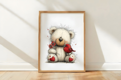 Whimsical Spring Teddy Bear Clipart Product Image 3