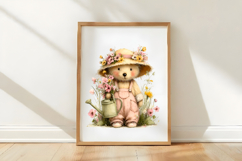 Whimsical Spring Teddy Bear Clipart Product Image 3