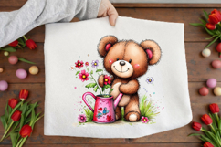 Whimsical Spring Teddy bear Clipart Product Image 3