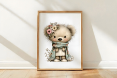 Whimsical Spring Teddy Bear Clipart Product Image 3