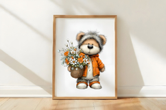 Whimsical Spring Teddy Bear Clipart Product Image 3
