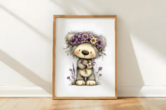 Whimsical Spring Teddy Bear Clipart Product Image 3