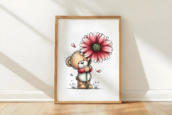Whimsical Spring Teddy Bear Clipart Product Image 3