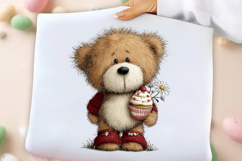 Whimsical Spring Teddy Bear Clipart Product Image 3