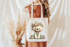 Whimsical Spring Teddy Bear Clipart Product Image 5