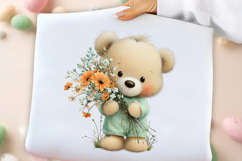 Whimsical Spring Teddy Bear Clipart Png Product Image 3