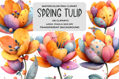 Whimsical Spring Tulip Clipart Product Image 1