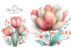 Whimsical Spring Tulip Clipart Product Image 1
