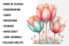 Whimsical Spring Tulip Clipart Product Image 2
