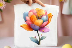 Whimsical Spring Tulip Clipart Product Image 2