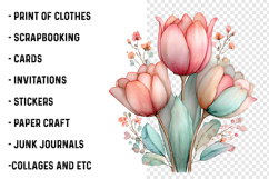Whimsical Spring Tulip Clipart Product Image 2