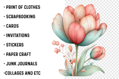 Whimsical Spring Tulip Clipart Product Image 2