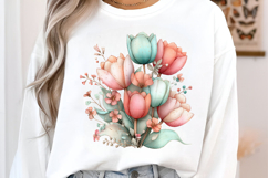 Whimsical Spring Tulip Clipart Product Image 3