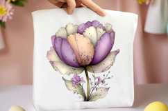 Whimsical Spring Tulip Flower Clipart Product Image 2