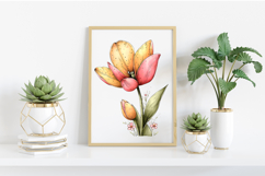 Whimsical Spring Tulip Flower Clipart Product Image 2