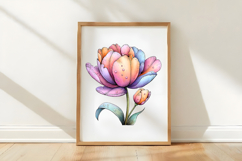 Whimsical Spring Tulip Flower Clipart Product Image 3