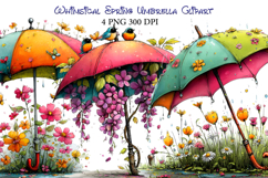 Whimsical Spring Umbrella Clipart Product Image 1