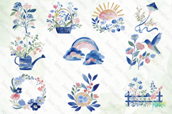 Whimsical Spring Watercolor Cliparts Bundle Product Image 6