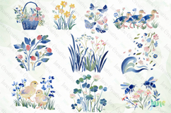 Whimsical Spring Watercolor Cliparts Bundle Product Image 7